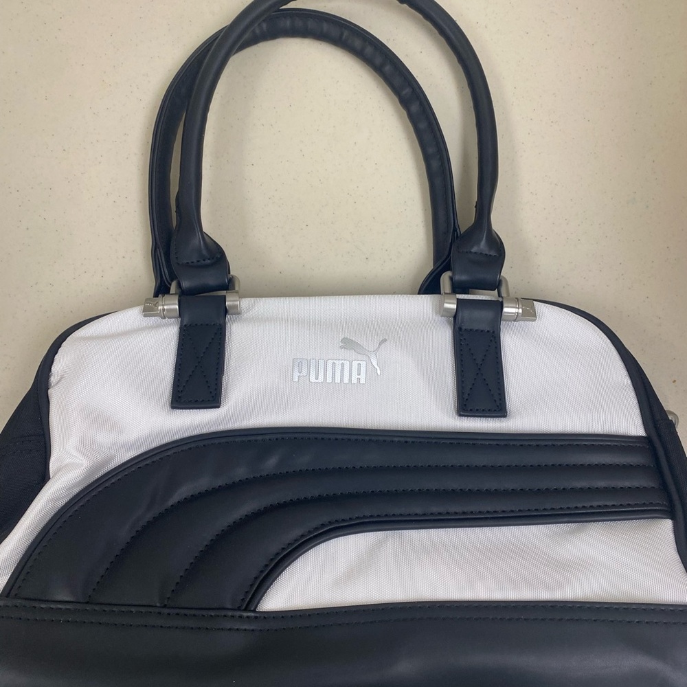 PUMA Women's Black and White Shoulder Bag